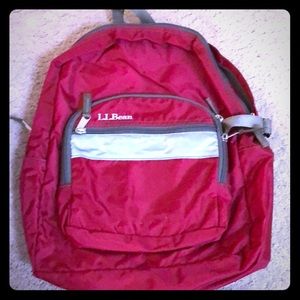 Red ll bean junior backpack